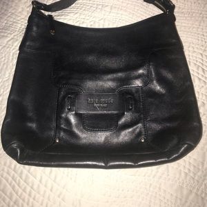 Black leather Kate Spade shoulder bag